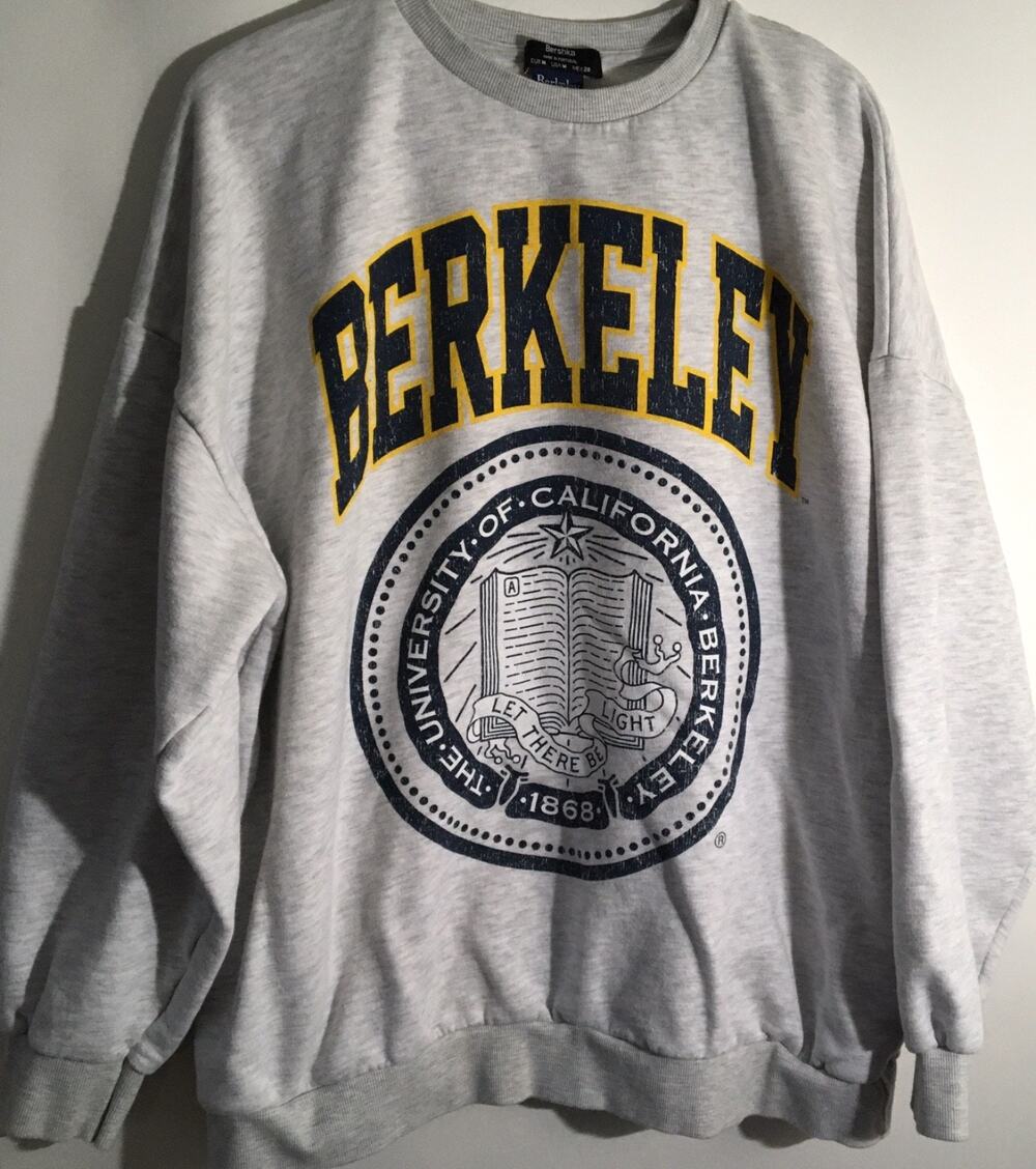 Bershka California Berkeley Women's Size Medium Gray Crewneck Sweatshirt
